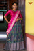 Girls Grey Pure Chanderi Cheeta Half Saree | Festive Wear !!!