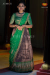 Festive Wear !!! - Green Silver Fire Lehenga