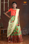 Dancing Peacock Lehenga For Girls
