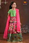 Pink Dancing Peacock Lehenga For Girls !!!