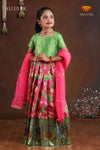Pink Dancing Peacock Lehenga For Girls