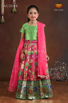 Pink Dancing Peacock Lehenga For Girls !!!