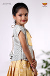 Yellow Night Queen Pattu Pavadai For Girls - Festive Wear!!!