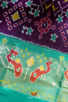 Magenta Pochampally Silk Pattu Pavadai Unstitched Material For Kids !!!