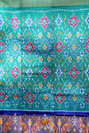Ramar Green Pochampally Silk Pattu Pavadai Unstitched Material For Kids !!!