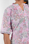 Purple Cotton Night Wear Set For Women 
