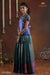 Dark Green Copper Silk Pattu Pavadai For Girls - Festive Wear!!!
