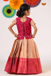 Festive Collection - Trendy Pink Golden Temple Pattu Pavadai !!!