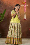 Festive Collection - Parrot Green Lantana Pattu Pavadai