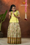 Festive Collection - Parrot Green Lantana Pattu Pavadai