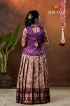 Festive Collection - Purple Lantana Pattu Pavadai For Girls