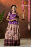Festive Collection - Purple Lantana Pattu Pavadai For Girls