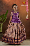 Festive Collection - Purple Lantana Pattu Pavadai For Girls