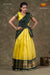 Golden Hills Half Saree | Langa davani with Short Sleeve in Yellow
