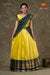 Golden Hills Half Saree | Langa davani with Short Sleeve in Yellow