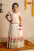 Onam Collection - Half White Onam Pink Lotus Pattu Pavadai - !!!