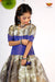 Blue Silver Poppy Pattu Pavadai For Girls - Festive Wear!!!
