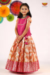 Pink Silver Poppy Pattu Pavadai For Girls - Festive Wear!!!