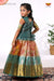 Girls Vintage Rose Pattu Pavadai in Gold - Festive Wear