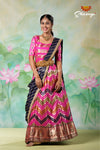 Impressive Pink Zig Zag Banarasi Lehenga