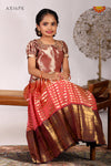 Pink Golden Pillar Pattu Pavadai Diwali Collection for Girls
