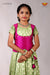 Green Satin Twin Leaf  Pattu Pavadai For Girls - Festive Wear!!!
