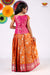 Festive Collection - Mustard Yellow Golden Feather Pattu Pavadai For Girls !!!