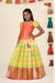 Green Mountain Yellow Pattu Pavadai For Girls - Festive Wear!!!