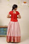 Festive Collection - Light Pink Kota Bird Pattu Pavadai For Kids !!!