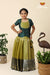 Parrot Green Sevanthi Pattu Pavadai For Girls - Festive Wear!!!