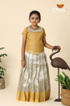 Girls Yellow Lemon Breeze Pavadai Sattai Designs