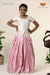 Pink Pastel Rose Pattu Pavadai For Girls - Festive Wear!!!