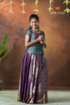 Festive Collection - Magenta Spring Leaf Pattu Pavadai