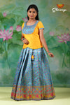 Girls Sky Blue Patola Doodle | Langa Model