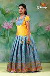 Girls Sky Blue Patola Doodle | Langa Model