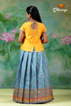 Girls Sky Blue Patola Doodle | Langa Model
