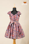 Girls Lavender Kalamkari Temple Frock &nbsp;!!!