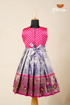 Girls Blue Paithani parakit Frock !!!