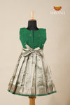 Girls Dark Green Lightening Tissue Frock!!!