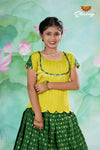 GreenFloral Bandhini Alpha Pattu Pavadai