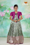 Dark Green Satin Diya Long Gown For Girls !!!