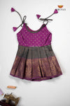 Grey Senkandhal Just Born Baby Frock