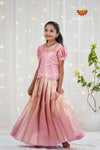 Festive Collection - Pink Mango Scarlet Pattu Pavadai