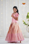 Festive Collection - Pink Mango Scarlet Pattu Pavadai
