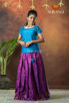 Festive Collection - Magenta Twin Peacock Pattu Pavadai