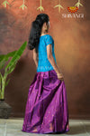 Festive Collection - Magenta Twin Peacock Pattu Pavadai