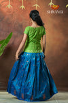 Festive Collection - Peacock Blue Twin Peacock Pattu Pavadai