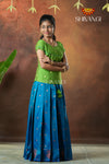 Festive Collection - Peacock Blue Twin Peacock Pattu Pavadai