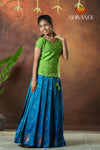 Festive Collection - Peacock Blue Twin Peacock Pattu Pavadai