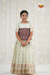 Festive Collection - Green Kukkoo Floral Pattu Pavadai